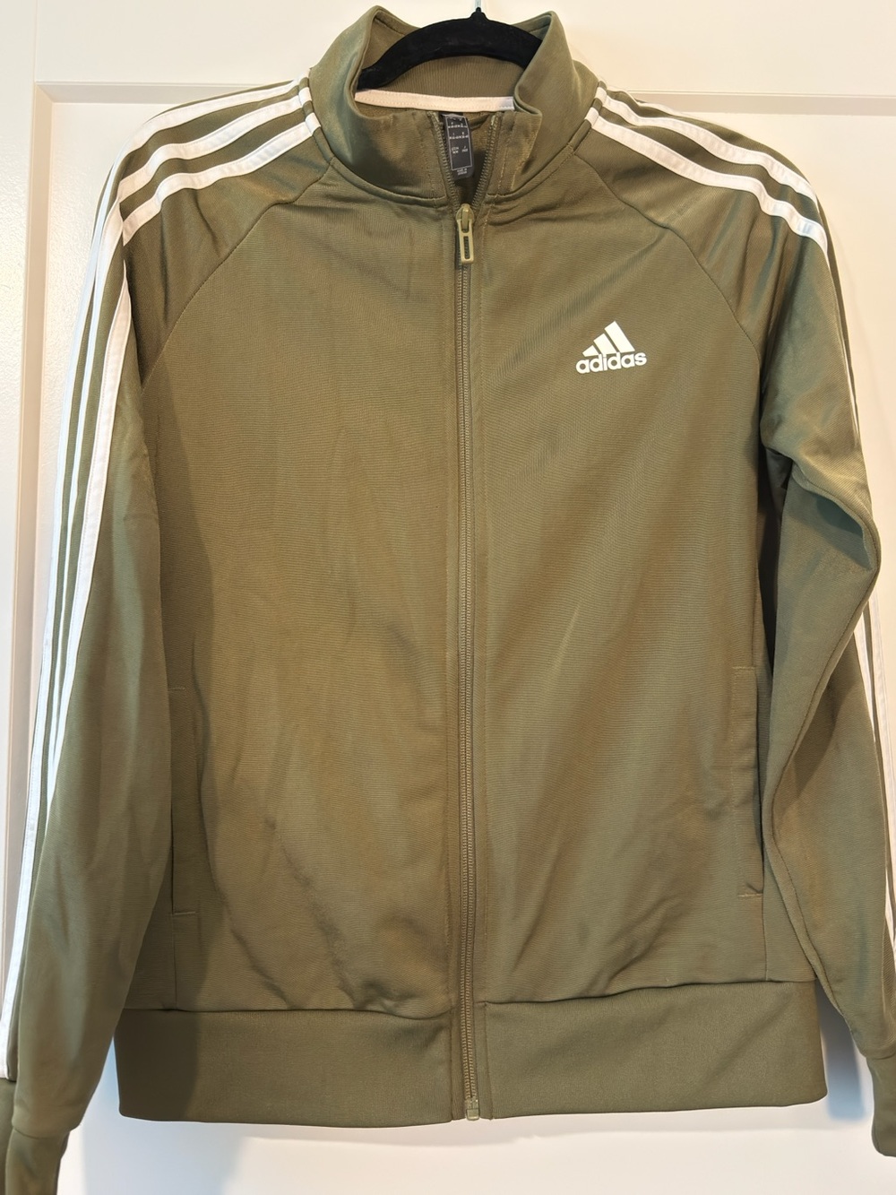 ADIDAS Olive Green Track Jacket Medium